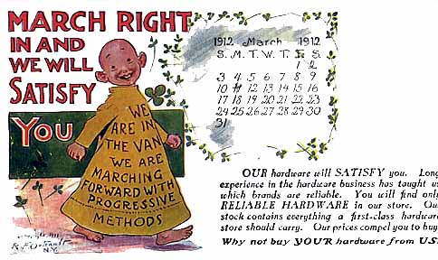 Yellow Kid Calendar Postcard